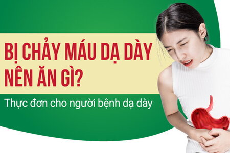 Bị chảy máu dạ dày nên ăn gì? Thực đơn cho người bệnh dạ dày