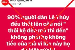 Quảng Bình xử lý fanpage đăng thông tin sai sự thật về mưa lũ