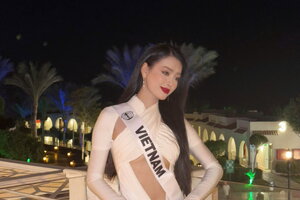 Á hậu Bùi Khánh Linh diện đầm táo bạo tại Miss Intercontinental 2024