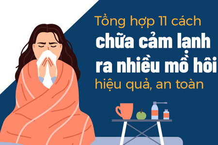 Tổng hợp 11 cách chữa cảm lạnh ra nhiều mồ hôi hiệu quả, an toàn