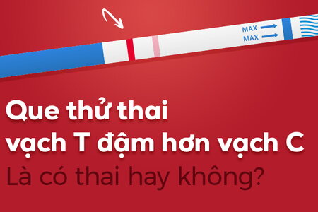 Que thử thai vạch T đậm hơn vạch C: Là có thai hay không?