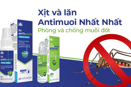 Xịt và lăn Antimuoi Nhất Nhất – Phòng và chống muỗi đốt