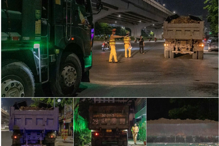 CATP Hà Nội xử lý 555 xe chở hàng quá tải trọng