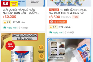 Tự mua hóa chất thông tắc cống trôi nổi trên mạng, tác hại khôn lường