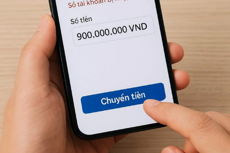 Chuyển nhầm 900 triệu đồng vì bấm sai số tài khoản