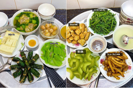 Mẹ 3 con ở Ninh Bình bật mí cách làm mâm cơm giá 45.000 đồng cho 5 người ăn khiến ai cũng ngỡ ngàng