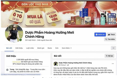 Đề nghị xử lý 'Dược phẩm Hoàng Hường Meli chính hãng' vì quảng cáo vi phạm