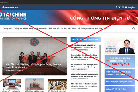 Bộ Tài chính cảnh báo giả mạo Cổng thông tin điện tử để lừa đảo
