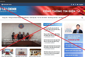 Bộ Tài chính cảnh báo giả mạo Cổng thông tin điện tử để lừa đảo