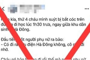 Công an bác bỏ thông tin 'bắt cóc trẻ em' trên đường đi học ở Hà Nội