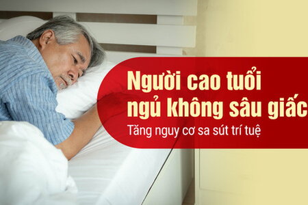 Người cao tuổi ngủ không sâu giấc: Tăng nguy cơ sa sút trí tuệ