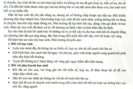 Nghi vấn học sinh bị bắt cóc, nhảy khỏi xe ôm công nghệ ở Hà Nội: Những kỹ năng cần thiết phụ huynh nên biết