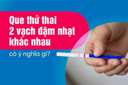 Que thử thai 2 vạch đậm nhạt khác nhau có ý nghĩa gì?
