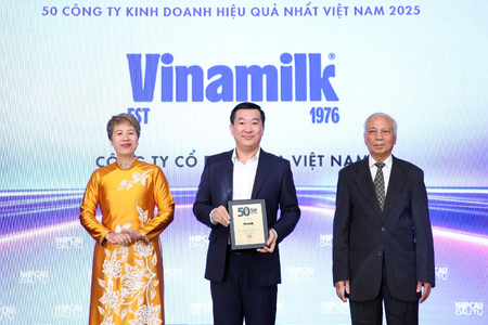 Vinamilk tiếp tục là một trong 50 công ty kinh doanh hiệu quả nhất Việt Nam