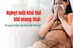 Nghẹt mũi khó thở khi mang thai: Có nguy hiểm cho thai nhi không?