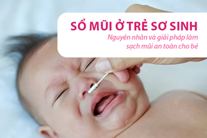 Sổ mũi ở trẻ sơ sinh – nguyên nhân và giải pháp làm sạch mũi 