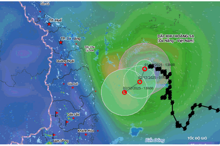 NÓNG: Miền Trung lại mưa lớn kéo dài, dự báo có nơi mưa trên 250mm