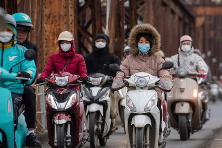 Hà Nội và nhiều tỉnh miền Bắc rét đậm do ảnh hưởng của không khí lạnh