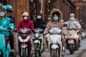 Hà Nội và nhiều tỉnh miền Bắc rét đậm do ảnh hưởng của không khí lạnh