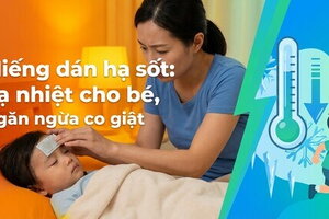 Miếng dán hạ sốt: hạ nhiệt cho bé, ngăn ngừa co giật