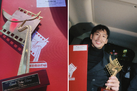 Hồng Đào muốn khóc khi nhìn cảnh Tuấn Trần chống nạng lên nhận giải Cánh diều Vàng