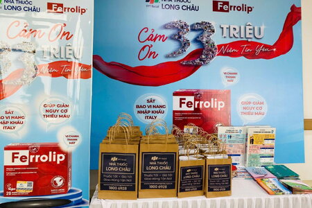 Ferrolip đồng hành cùng Nhà thuốc Long Châu trong chiến dịch “Cảm ơn 33 triệu khách hàng”