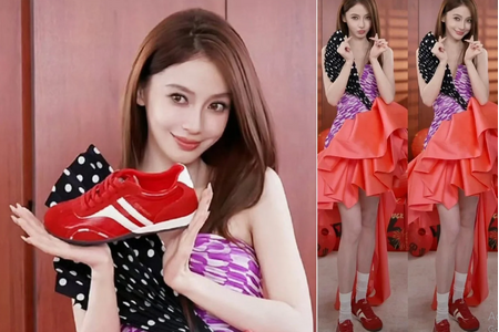 Tranh cãi quanh việc Angelababy mặc đồ hiệu bán giày rẻ tiền