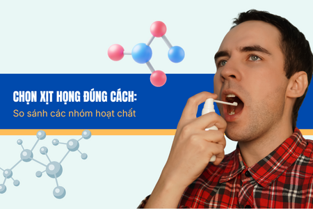 Chọn xịt họng đúng cách: So sánh các nhóm hoạt chất