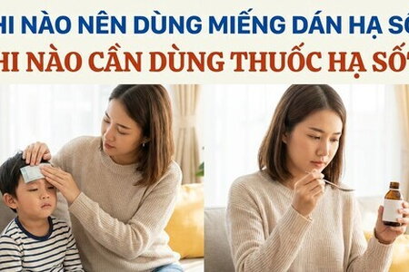 Khi nào nên dùng miếng dán hạ sốt, khi nào cần dùng thuốc hạ sốt?