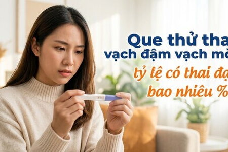 Que thử thai vạch đậm vạch mờ: tỷ lệ có thai đạt bao nhiêu %?