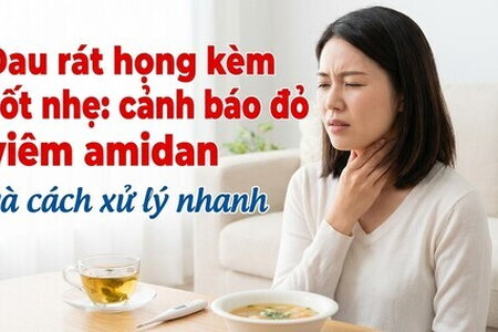 Đau rát họng kèm sốt nhẹ: cảnh báo đỏ viêm amidan và cách xử lý nhanh