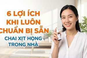 6 lợi ích khi luôn chuẩn bị sẵn chai xịt họng trong nhà