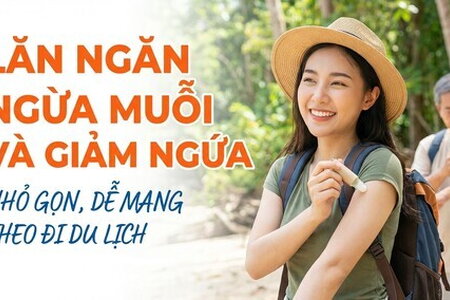 Lăn ngăn ngừa muỗi và giảm ngứa - nhỏ gọn, dễ mang theo đi du lịch