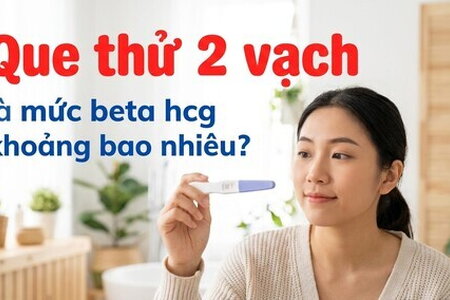 Que thử 2 vạch là mức beta hcg khoảng bao nhiêu?