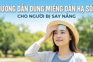 Hướng dẫn dùng miếng dán hạ sốt cho người bị say nắng