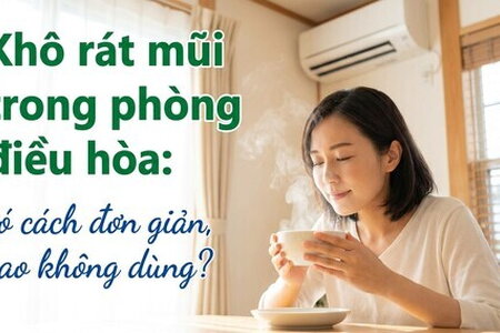 Khô rát mũi trong phòng điều hòa: có cách đơn giản, sao không dùng?