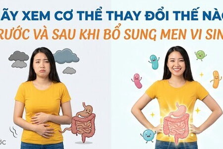 Hãy xem cơ thể thay đổi thế nào trước và sau khi bổ sung men vi sinh