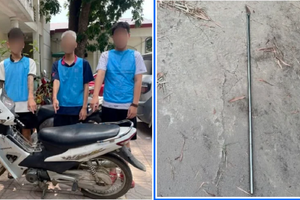 Ba thanh, thiếu niên bị bắt sau vụ cướp xe máy lúc rạng sáng ở Hà Nội