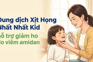 Dung dịch Xịt Họng Nhất Nhất Kid hỗ trợ giảm ho do viêm amidan