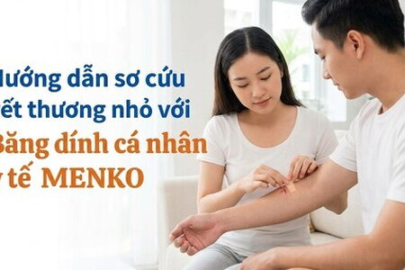 Hướng dẫn sơ cứu vết thương nhỏ với Băng dính cá nhân y tế MENKO