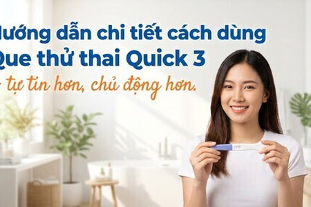 Hướng dẫn chi tiết cách dùng Que thử thai Quick 3 - tự tin hơn,