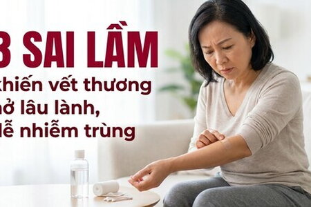 3 sai lầm khiến vết thương hở lâu lành, dễ nhiễm trùng