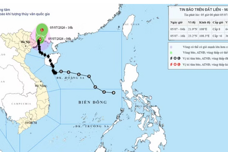 Bão số 1 di chuyển chậm, gây mưa to đến rất to