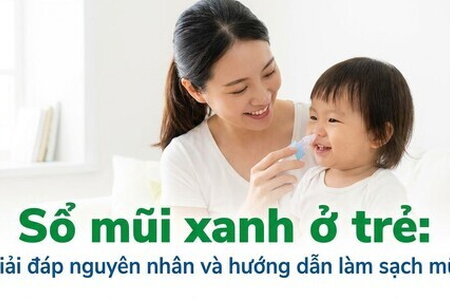 Sổ mũi xanh ở trẻ: giải đáp nguyên nhân và hướng dẫn làm sạch mũi