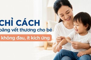Chỉ cách băng vết thương cho bé: không đau, ít kích ứng