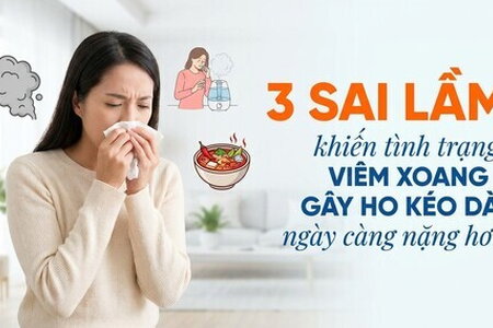 3 sai lầm khiến tình trạng viêm xoang gây ho kéo dài ngày càng nặng