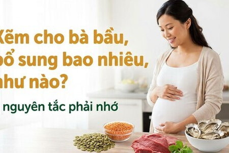 Kẽm cho bà bầu, bổ sung bao nhiêu, như nào? 3 nguyên tắc phải nhớ