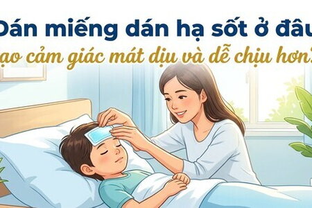 Dán miếng dán hạ sốt ở đâu tạo cảm giác mát dịu và dễ chịu hơn?