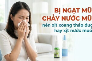 Bị ngạt mũi, chảy nước mũi: nên xịt xoang thảo dược hay xịt nước muối