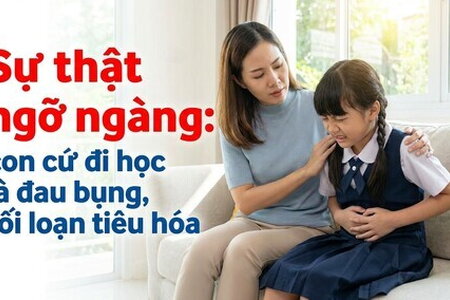 Sự thật ngỡ ngàng: con cứ đi học là đau bụng, rối loạn tiêu hóa